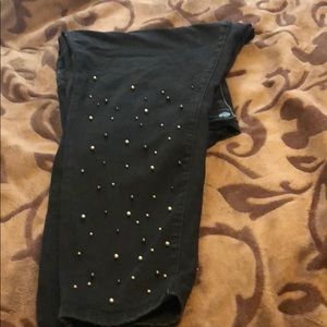 Black decorative jeans